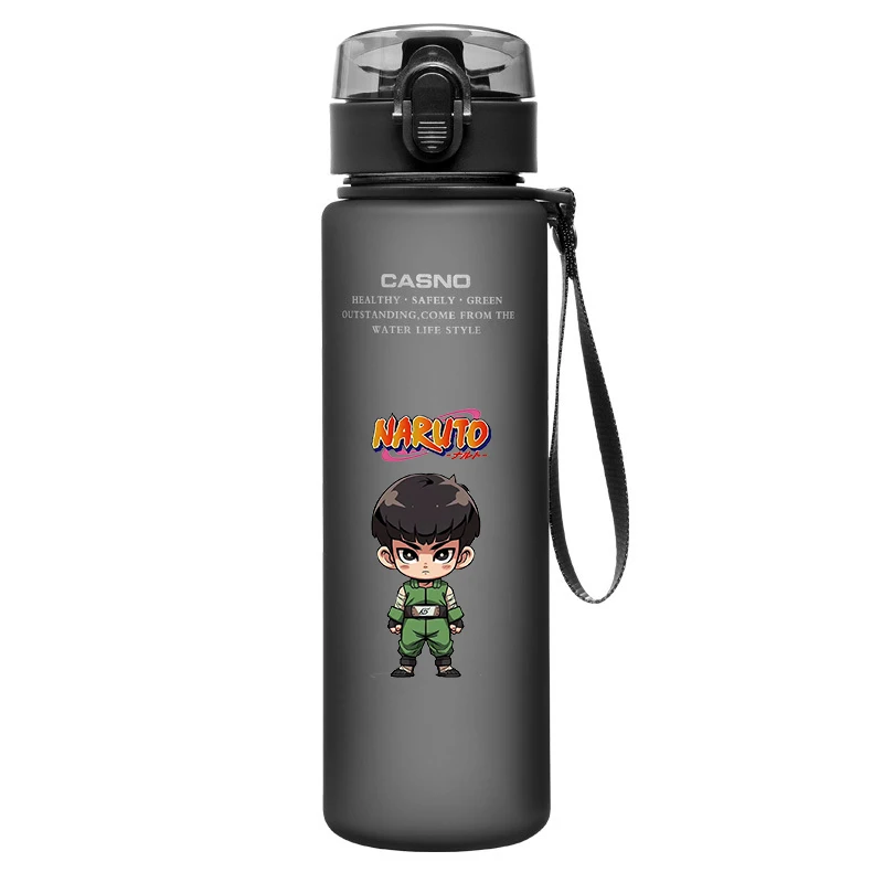 NARUTO Water Cup Uzumaki Uchiha Sasuke Hatake Kakashi 560ML Bottle Portable Sports Plastic Cup Camping Fitness Bottle Gift