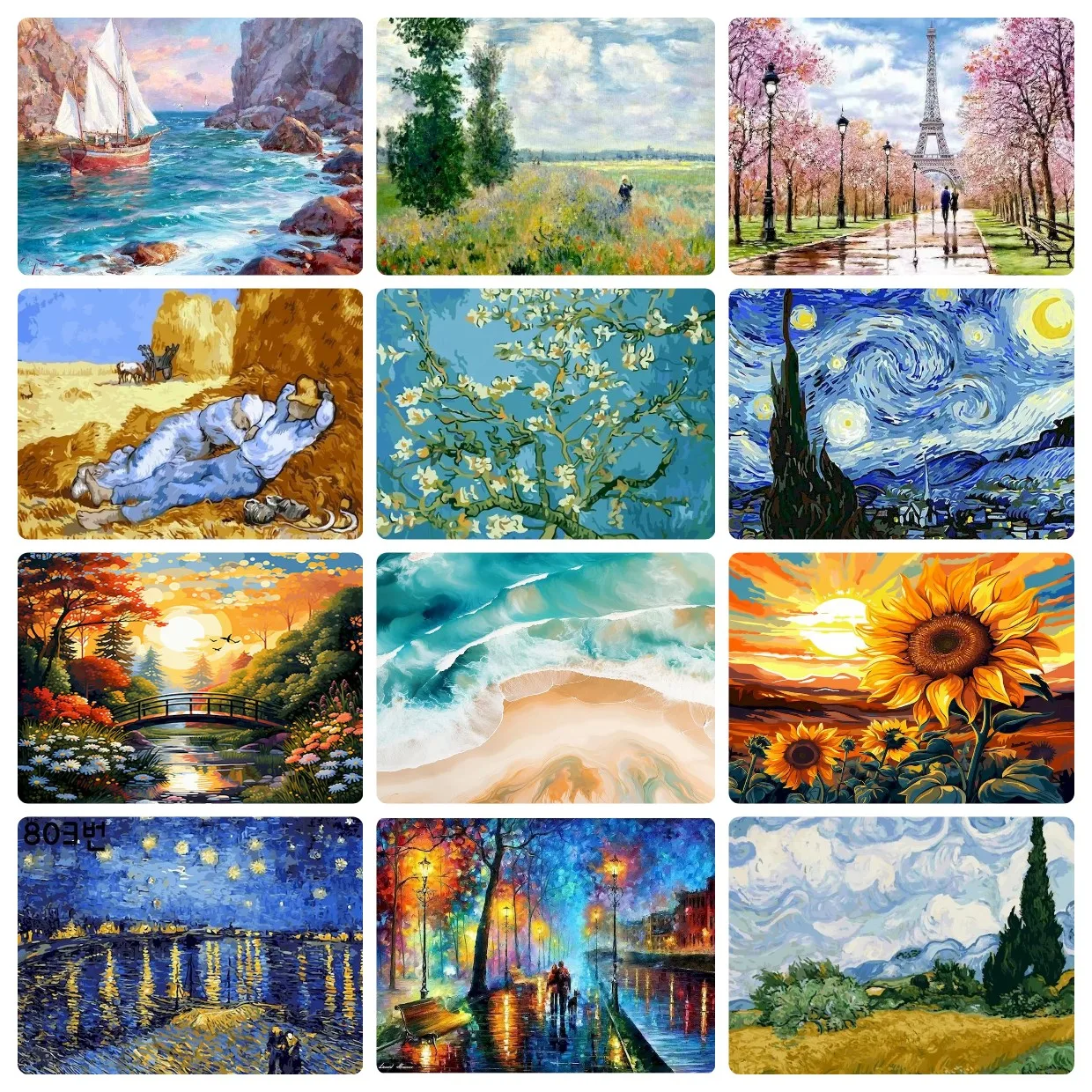Art Portfolio Bag - Lukisan Berlian Seri Van Gogh Lukisan
