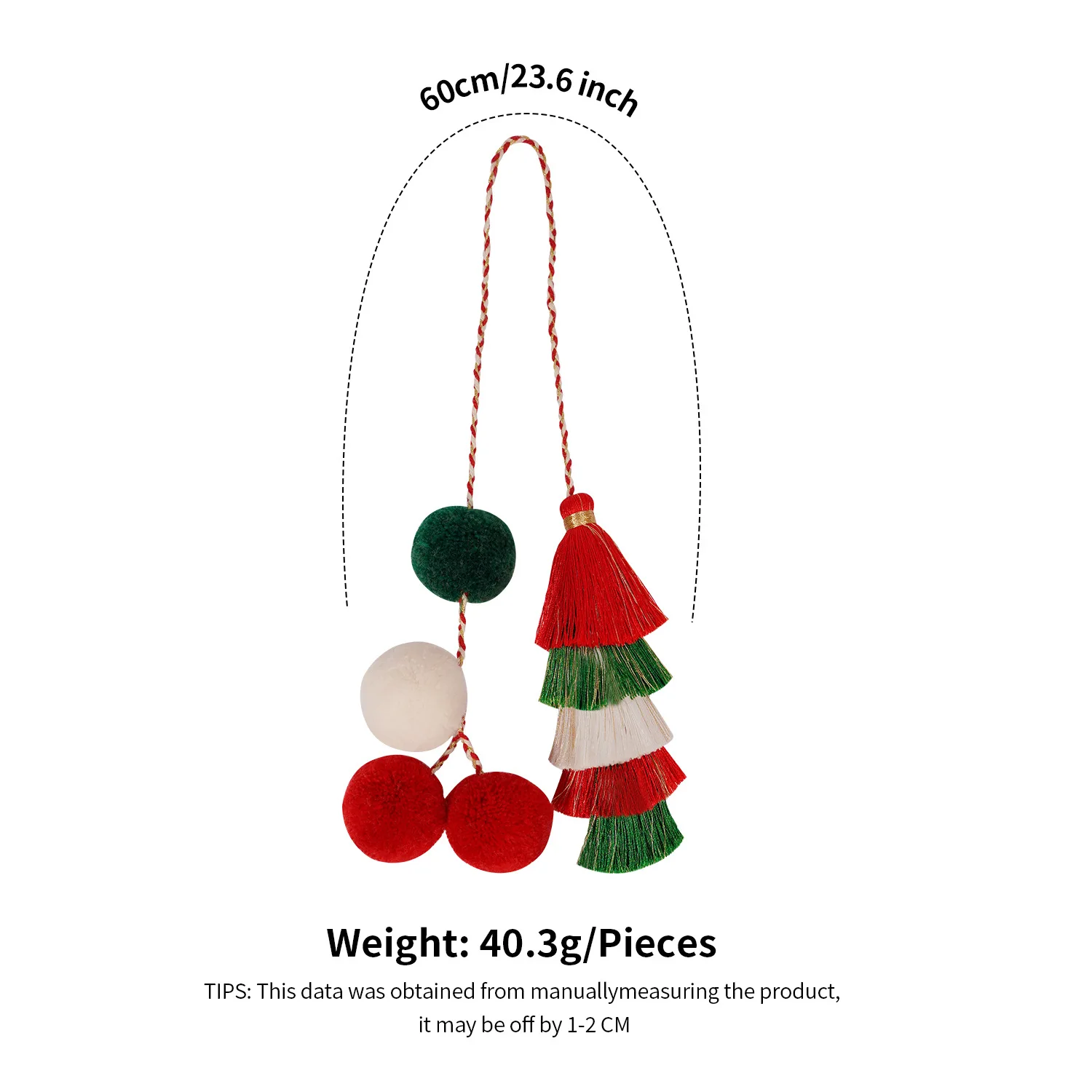 European and American bohemian cute plush backpack pendant personalized creative hand-woven fringed bag pendant - view 6