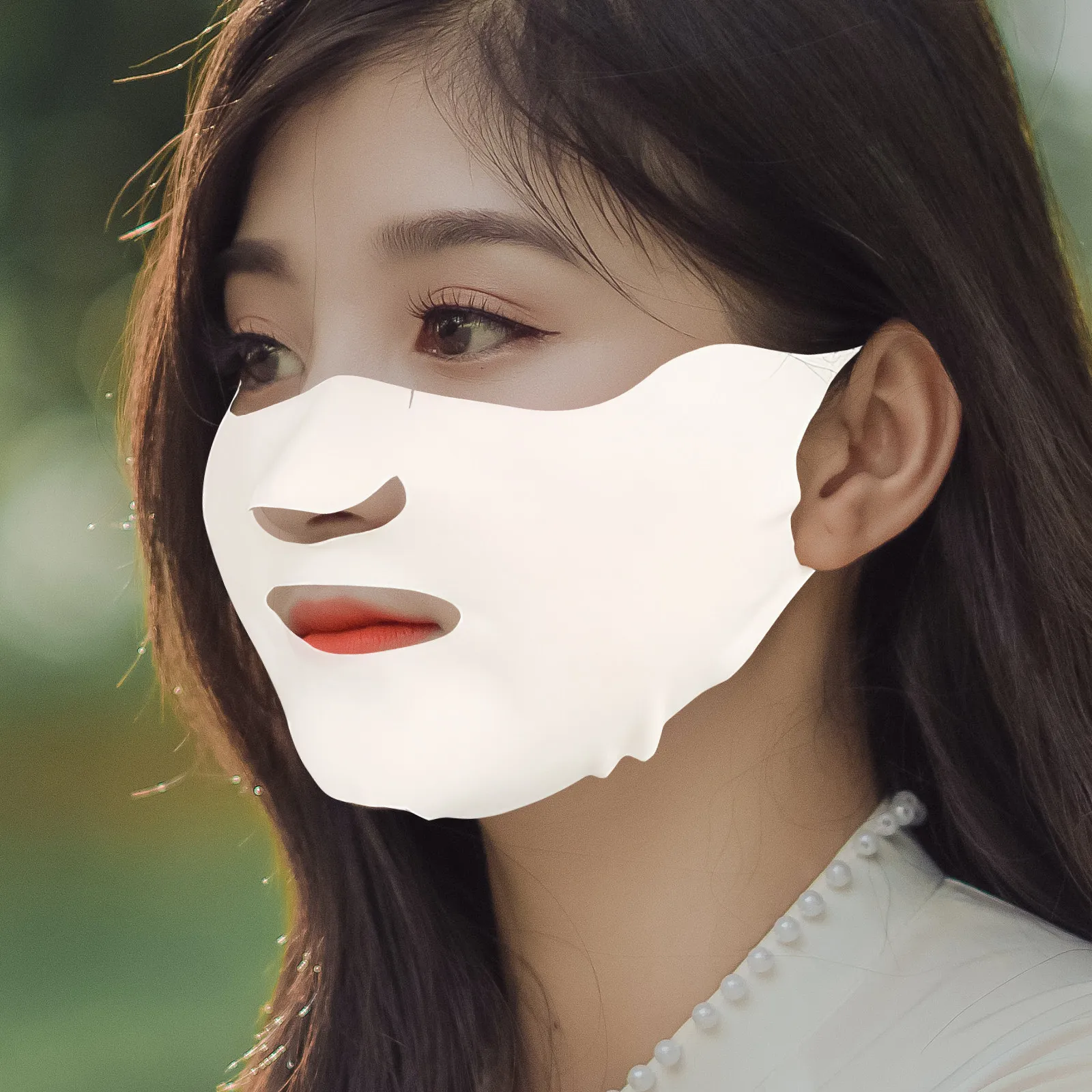 4Pcs Hydrating Gel Face Masks Water Gel Facial Sheet Masks for Sun Protection Outdoor Activities Care Moisturizing