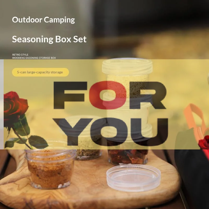 New 1 Set Portable Camping Spice Kit Outdoor Travel Spice Container Bag Clear Seasoning Bottle Travel Spice Holder Container Set