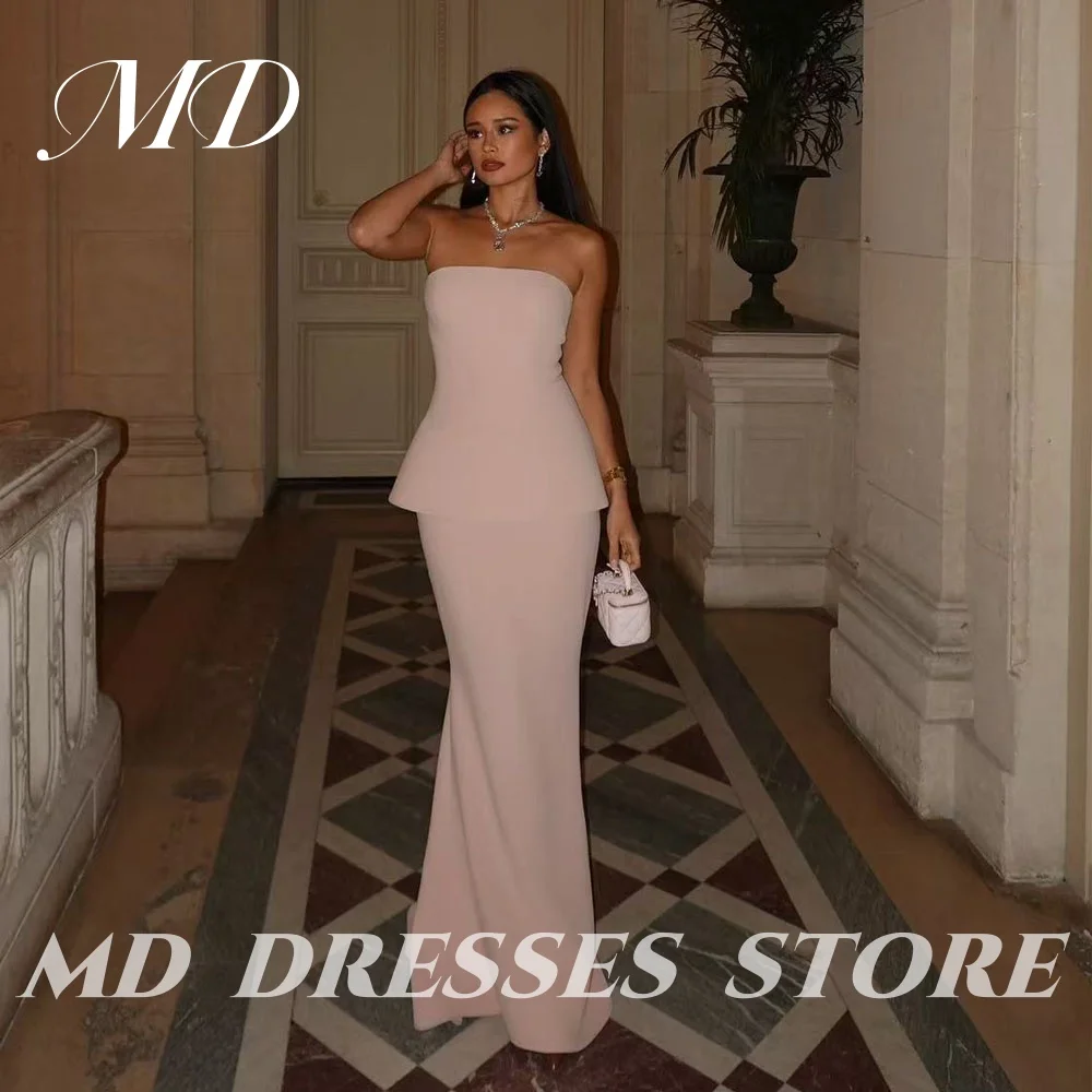 

MD Simple Blush Pink Sheath Evening Gown For Women Sleeveless Trumpet Special occasion Dress vestidos de fiesta customised 2025