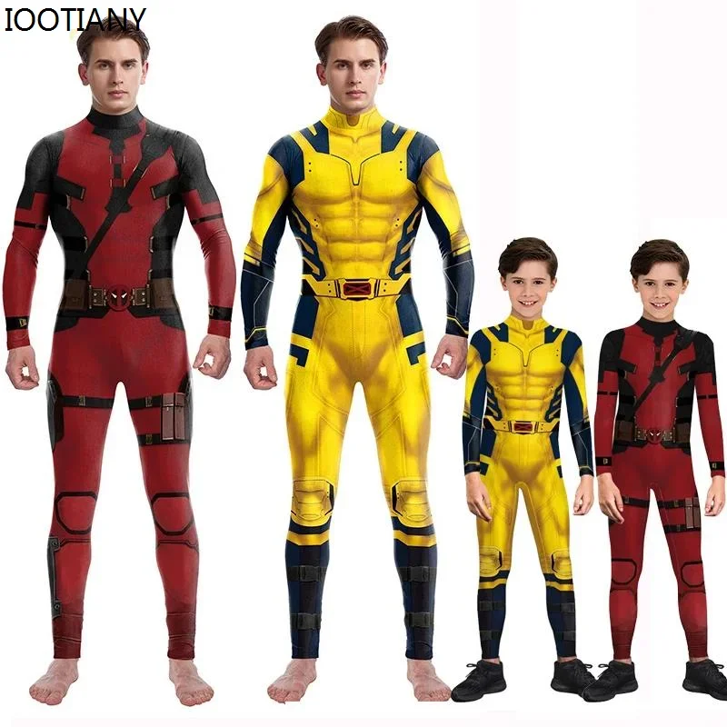 CosplayMen's أنيمي تأثيري حلي ارتداءها الكبار الأطفال الوالدين والطفل هالوين ملابس للحفلات هدية الكريسماس مرحلة الأداء