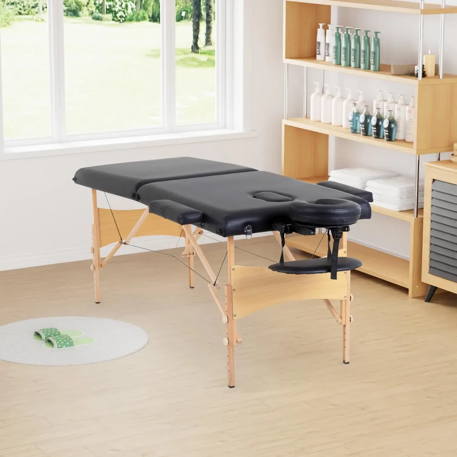 Massage Bed Portable Massage Table 28 Inch Wide Lash Bed 2 Folding Height Adjustable Spa Table With Non-Woven Bag For Spa