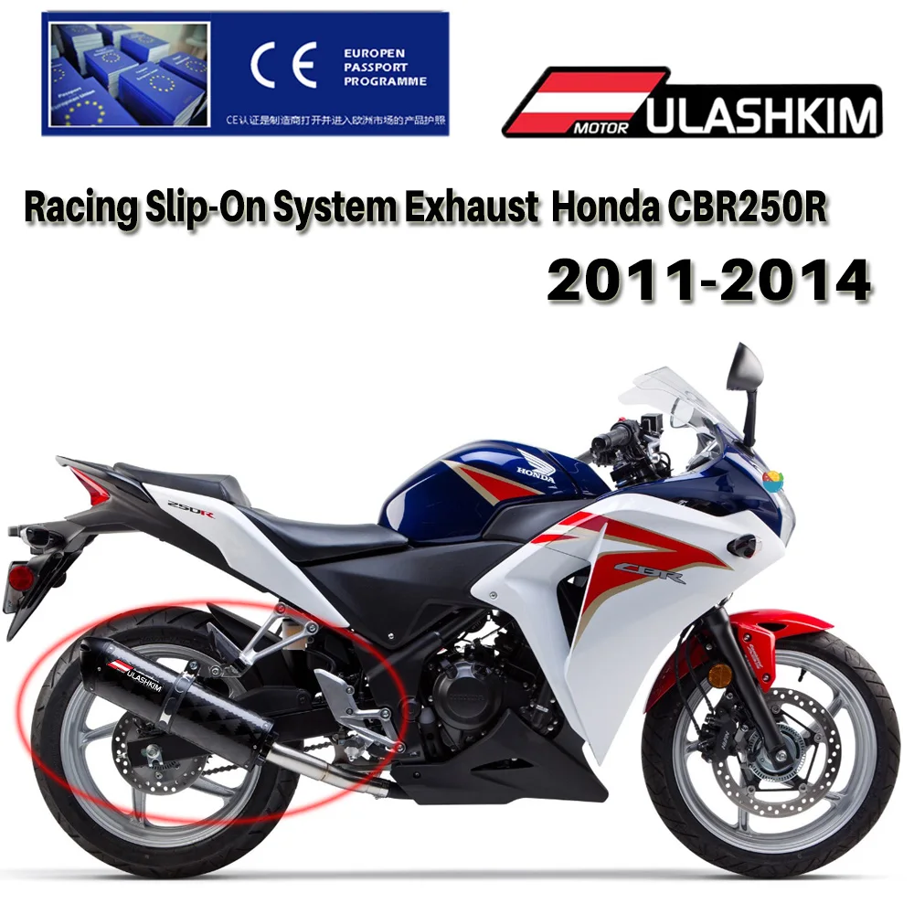 

Racing Exhaust Slip-On For Honda CBR250R CBR250 System Exhaust 2011-2014