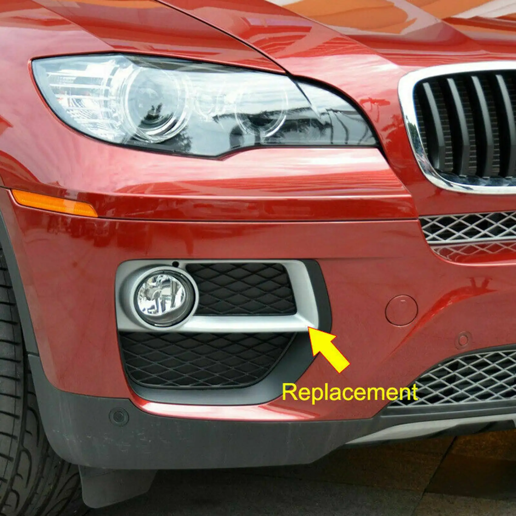 51117312595 51117312596 Bumper Fog Light Grill Cover Trim for -BMW E71 X6 2012 2013 2014