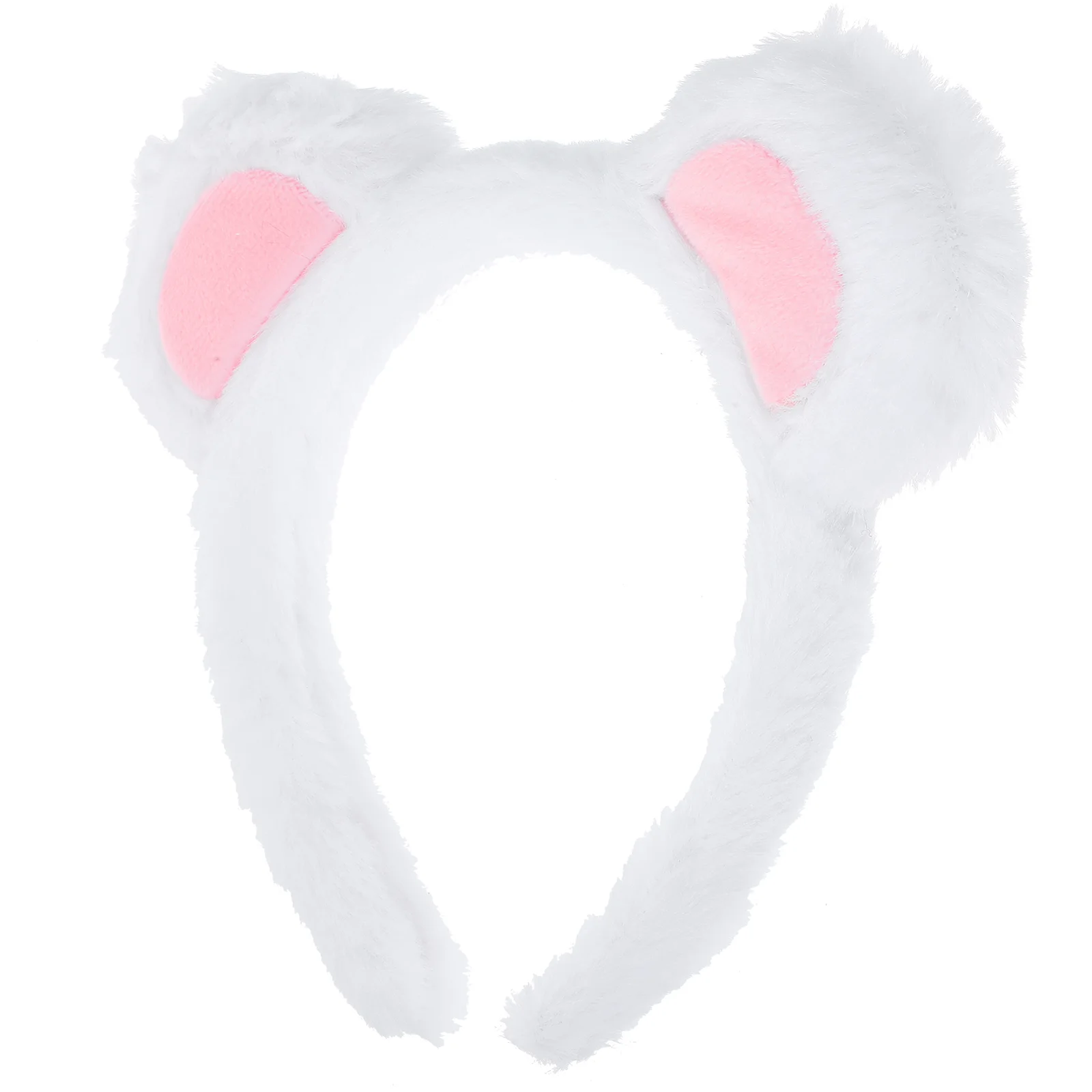 

Brown Bear Ears Headband White Fur Cosplay Party Favor Elegant Sweet Adult Women Accessories Halloween Theme Festive