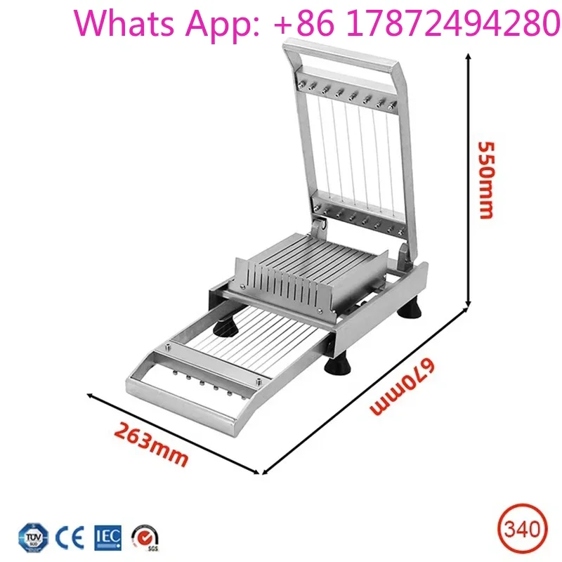 Commercial Chocolate Slicer NP-340, Manual Stainless Steel Dicer Divider with Cutting Table