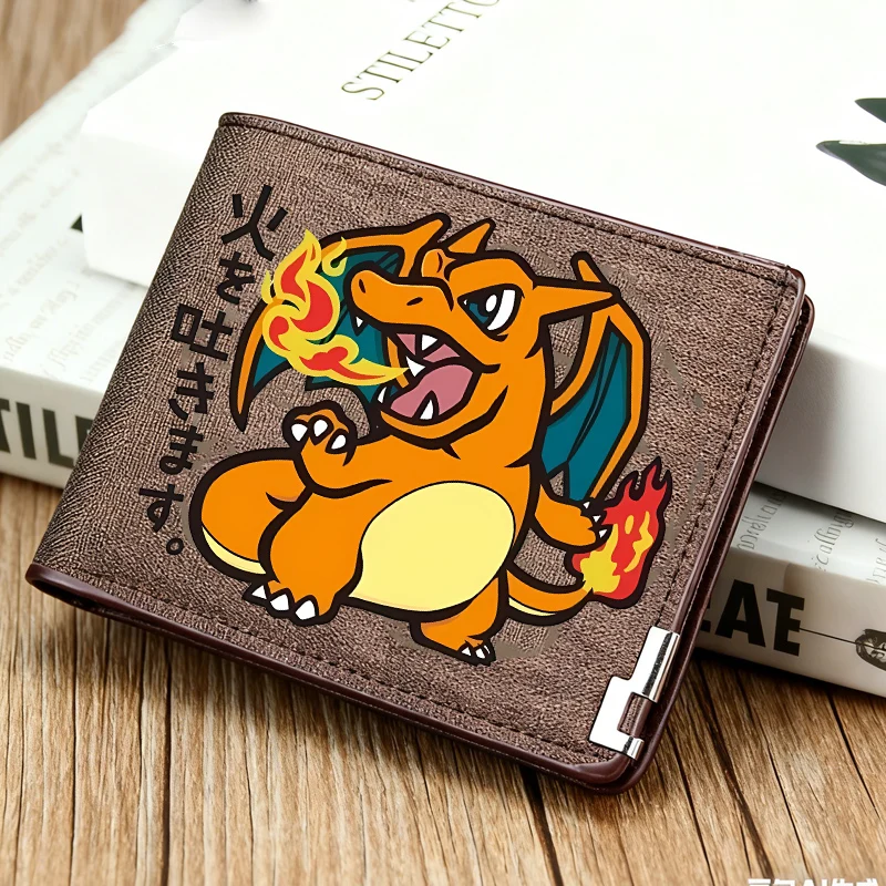 Denim Wallets Anime Men's ID Card Holders Pok É Mon Multi-card Slot Folding Short Coin Purses Boys Bags gift new