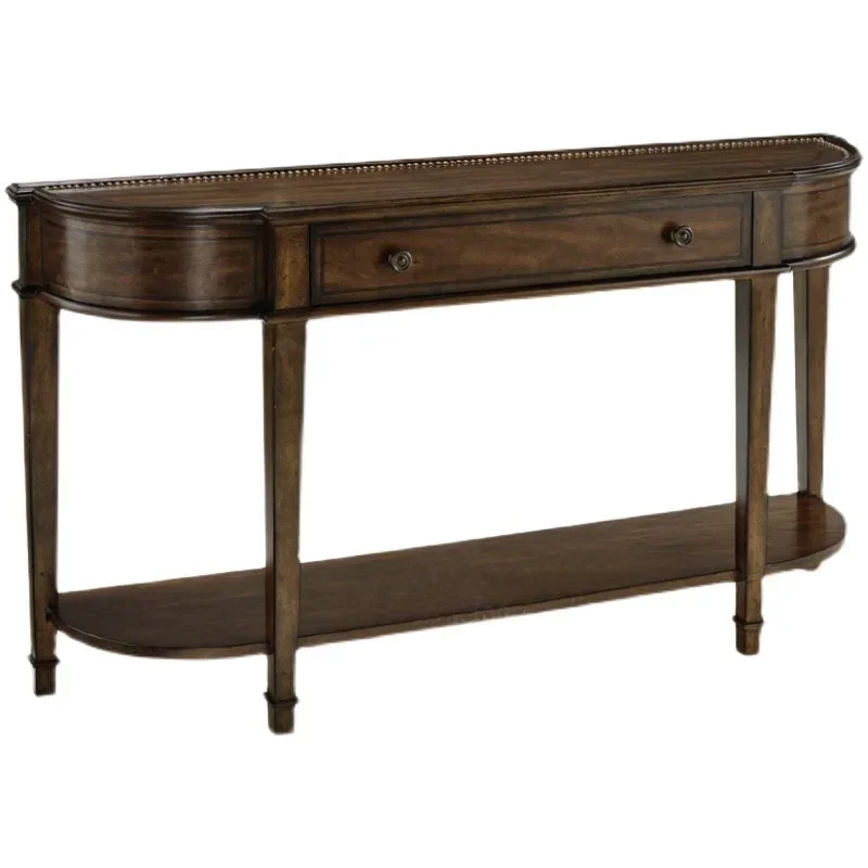 

American solid wood porch table porch cabinet foyer cabinet semicircular with drawers porch cabinet solid wood