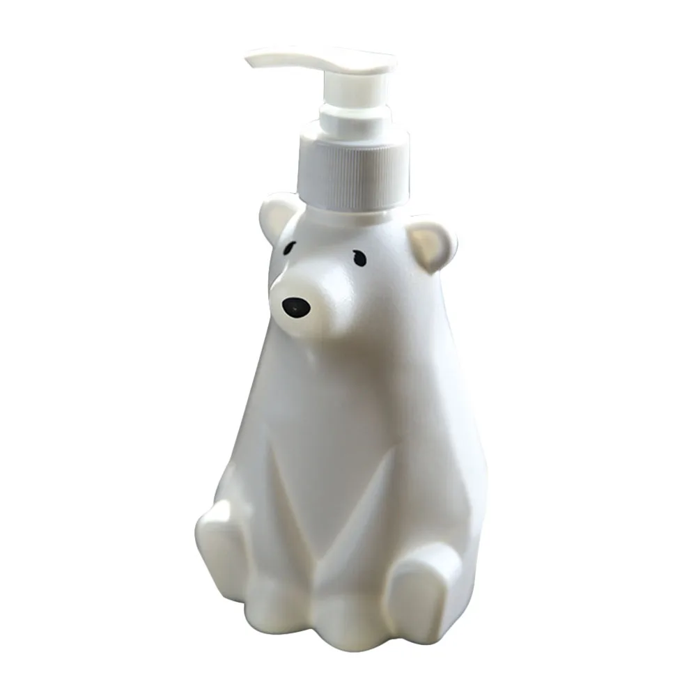 

Refillable Travel Lotion Dispenser Polar Bear Shaped Lightweight Plastic Empty Bottle Leakproof Liquid Container For