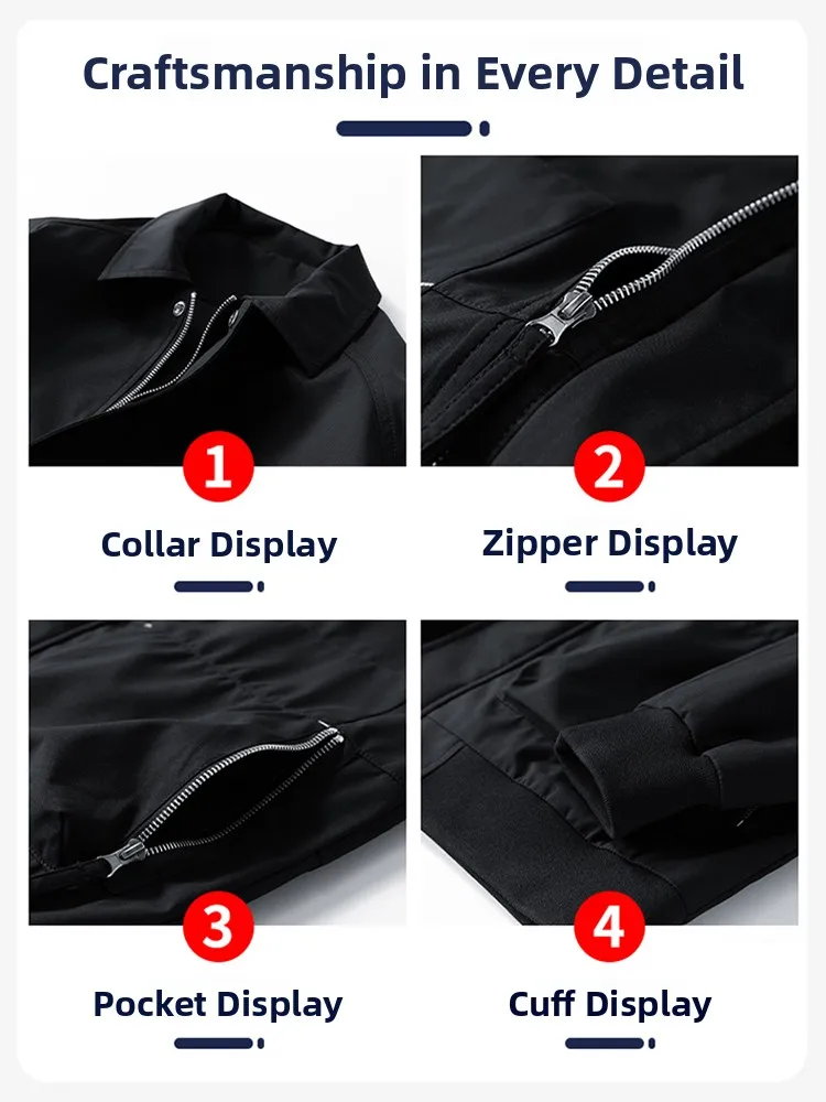 

Mulinan Men's Outdoor Climbing Jaet Spring Autumn New Sle Hooded Windproof Waterproof Polyester Fiber Loose Fit Modern ...