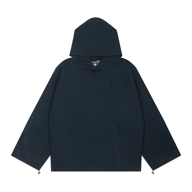 

Kanye CPFM American High Street Spring Autumn Loose Waed Vintage Hooded Jaet Trendy Cotton Pure Color Youth Faion
