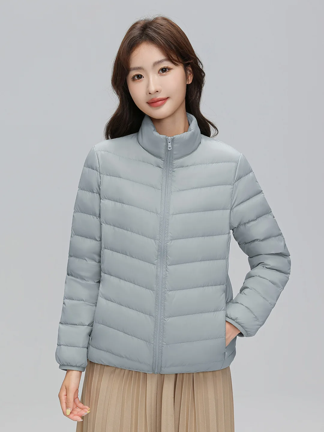 Piumino in piumino d'anatra bianca al 90% da donna invernale leggero trapuntato cappotti caldi giacca a vento casual capispalla oversize all'aperto