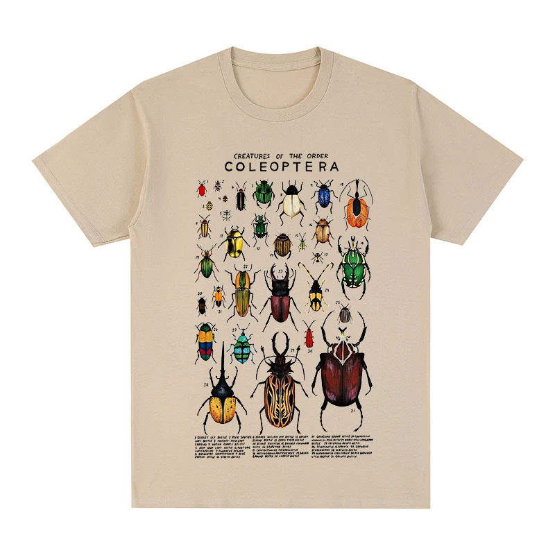 

creatures of the order coleoptera Vintage T-shirt Cotton Men T shirt New Tee Tshirt Womens Tops