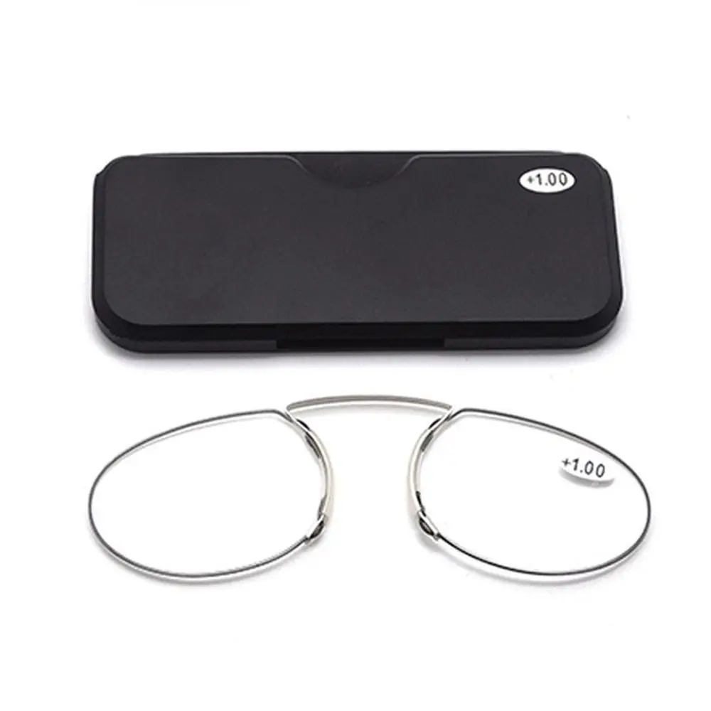 Mini Lazy Glasses Reading Glasses Magnifying Nose Clip Nose Rack Legless +1.0 - +3.5 Presbyopic Glasses Men Women