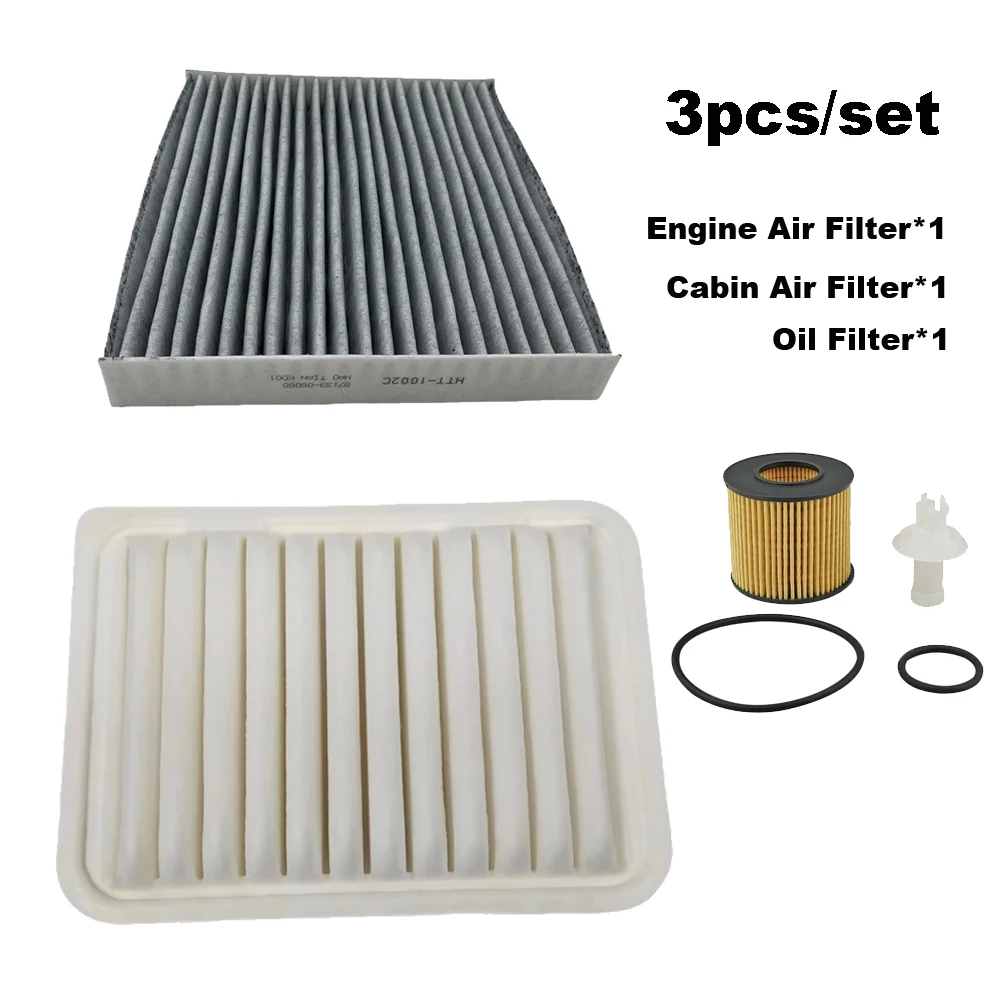 

Комплект из 3 фильтров для Toyota Corolla 1.8L 2014-2019 ZRE17, Auris E180/RAV 4 VERSO, Scion XD, Noah 2.0 2012: воздушный, масляный и фильтр кондиционера.