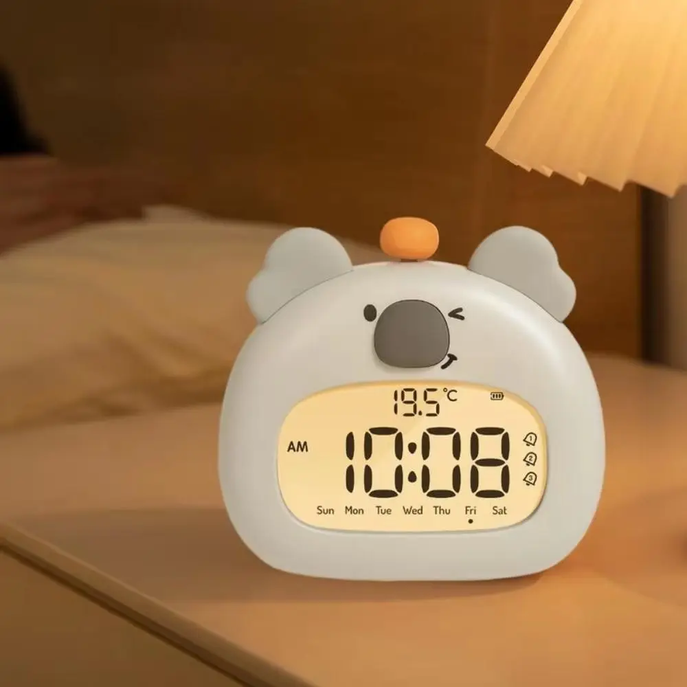 

Креативный светодиодный будильник с капибарой, дисплей температуры, ночник, будильник с коалой, таймер, перезаряжаемые часы для планирования времени с милыми животными