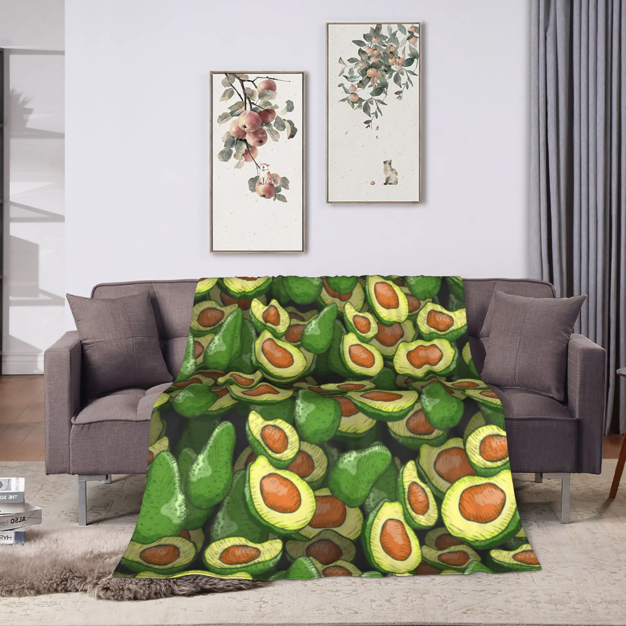 Super Soft Blanket Girls Boys Cute Fruit Vegetable Bedding Throws  Flannel Bedspread For Couch Chair Sofa Bed Sofa Bed Cover