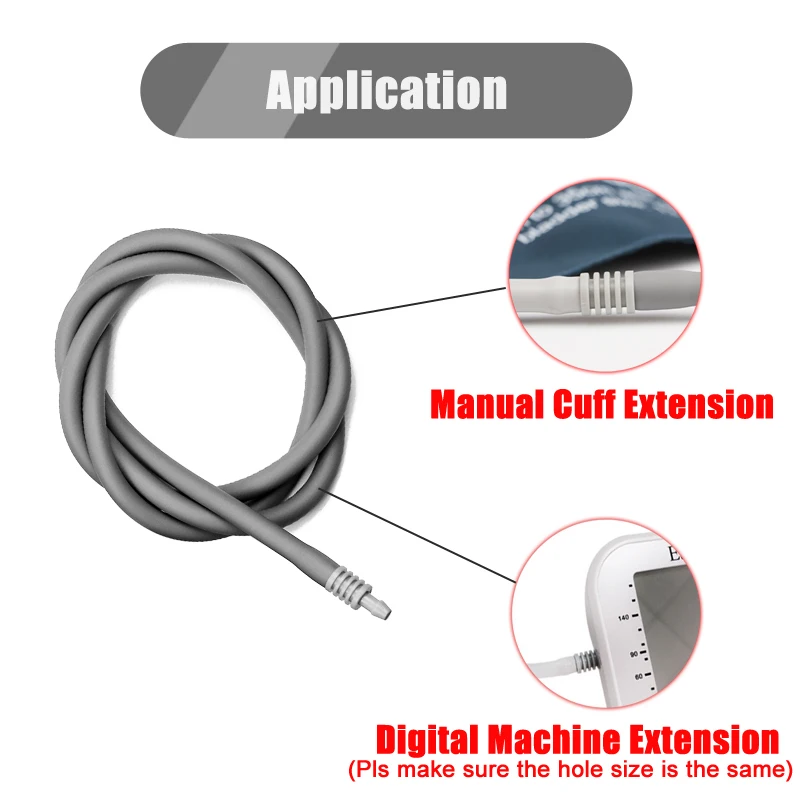 Adaptador de tubo de mangueira de ar reutilizável médico, conector de tubo de extensão de pvc para pressão arterial digital manual, manguito de monitor de paciente