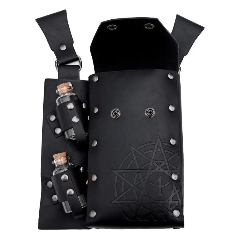 

39BB Medieval Leather Side Pack Medieval Leather Waist Bag Wizard Waist Bag