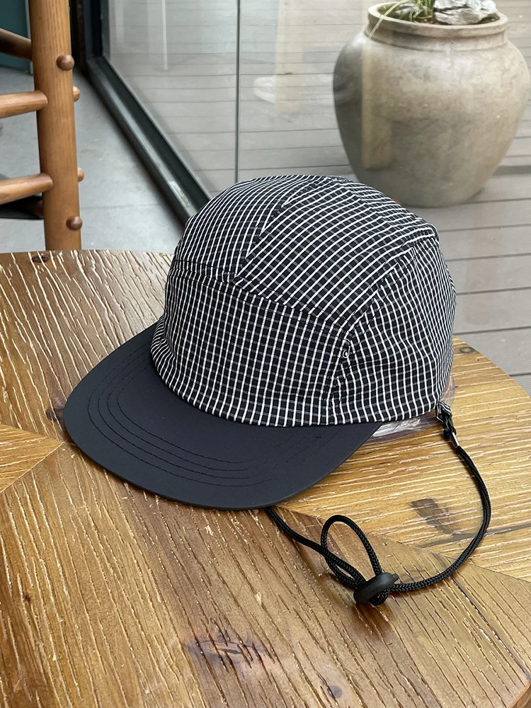

Outdoor drawstring flat brim showing face small baseball cap summer thin quick-drying sunshade cap men's tide
