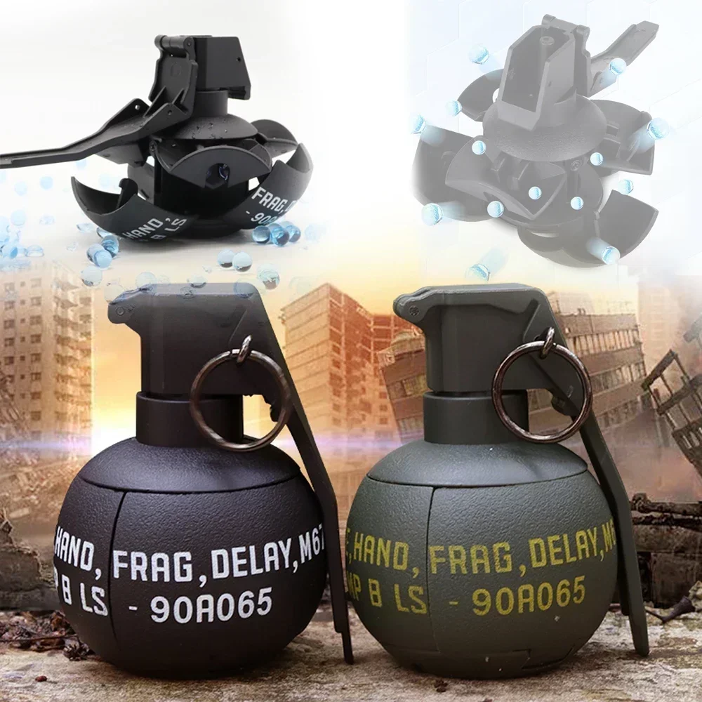 M67 airsoft paintball granada brinquedos tático puxar anel mão granadas modelo dunny gel recarregável toda explosão granada reutilizável