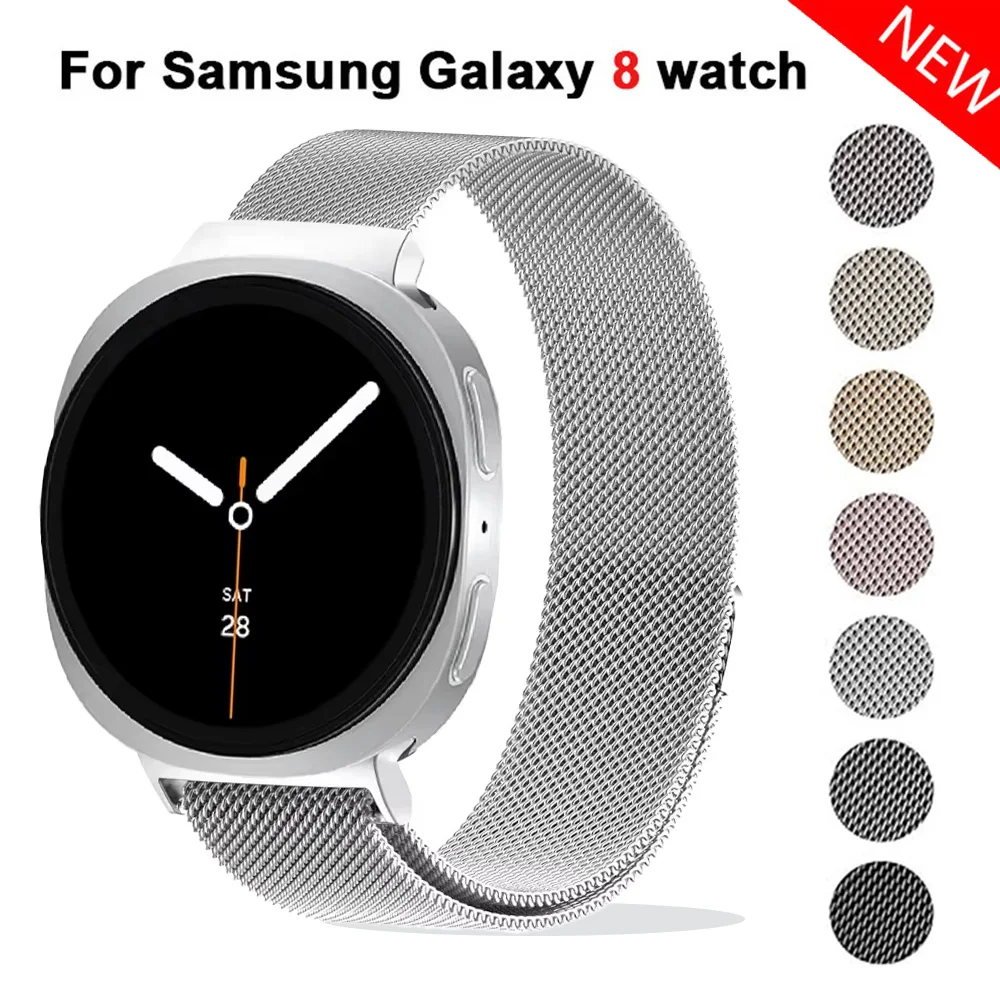 Milanaise-Loop-Band für Samsung Galaxy Watch 8 Armband 44 mm 40 mm Metallarmband Correa Galaxy Watch 8 Classic 46 mm Smartwatch-Armband