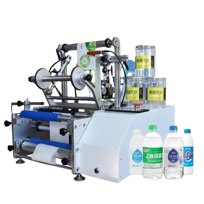 Sticker Label Applicator Semi Automatic Round Bottle Labeling Machine Beer Bottle Labeling Machine