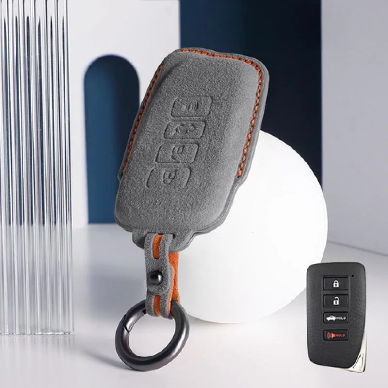 A + جلد الغزال مفتاح السيارة فوب غطاء حقيبة لكزس NX RX IS GS ES RC 200 250 300 #6