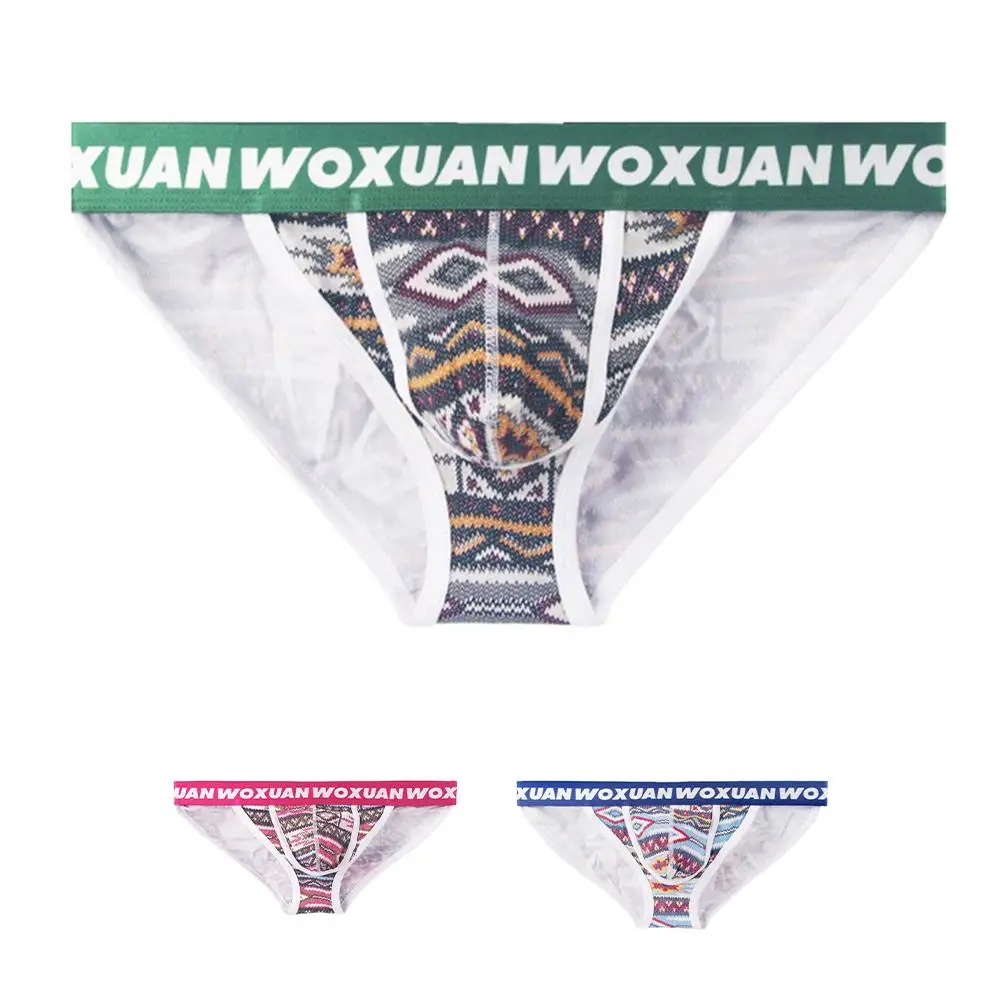 

Comfort Underwear Breathable Briefs Classic Theme Comfortable Fit Printing Pattern Soft Fabric Thin Breathable Underpants