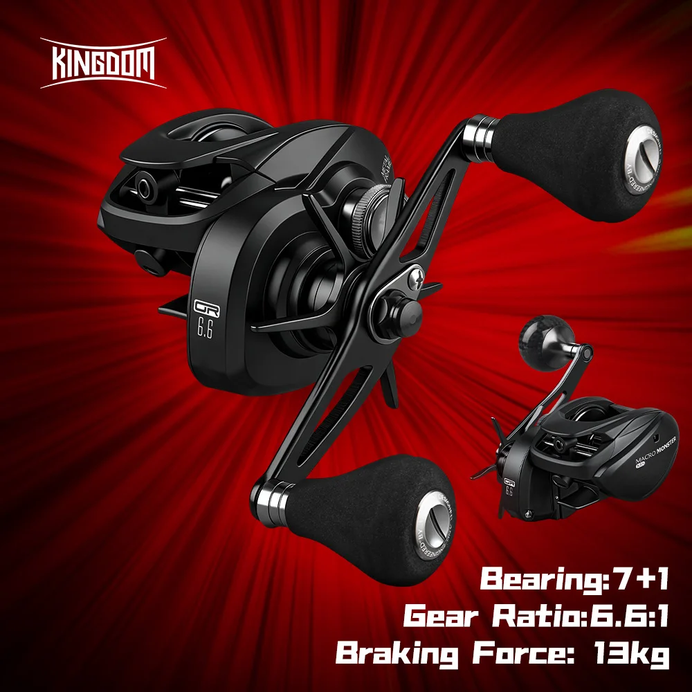 moulinet-de-peche-baitcasting-kingdom-13kg-force-de-freinage-237g-entierement-metallique-rapport-de-transmission-66-1-roulement-nmb-longue-portee