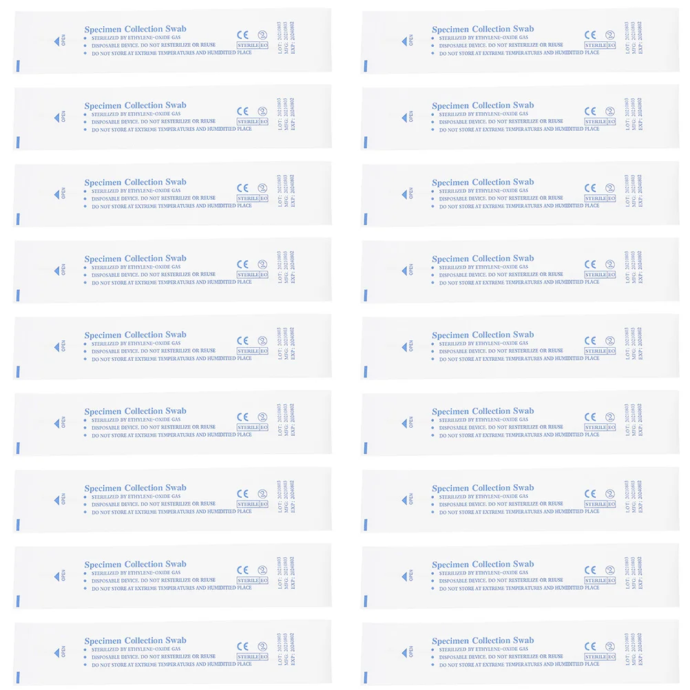 120pcs Nasopharyngeal Collection Swabs Swabs for Hospital (White) Nasal Swabs Specimen Collection Sticks