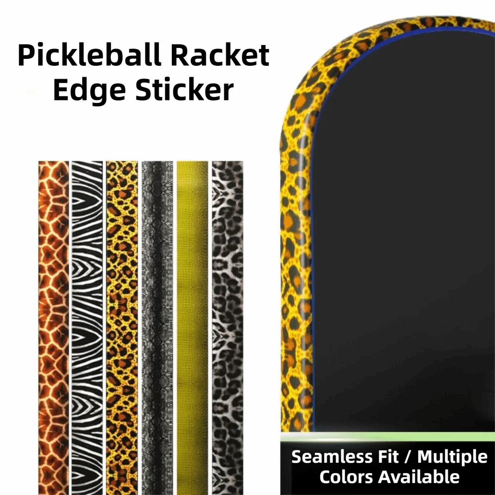 Animal Patterns Pickleball Racket Edge Sticker Universal Scratch-proof Paddle Head Edge Tape Shock Absorption Anti-fall
