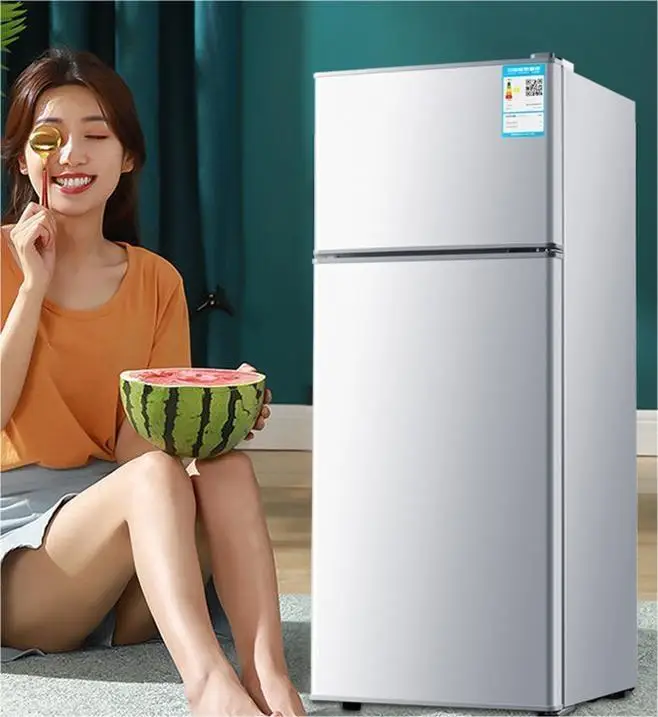 58L HOT SALE High-Quality Small MINI Compact Refrigeration Equipment Double-door Top-freezer Refrigerator Home Office Dormitory