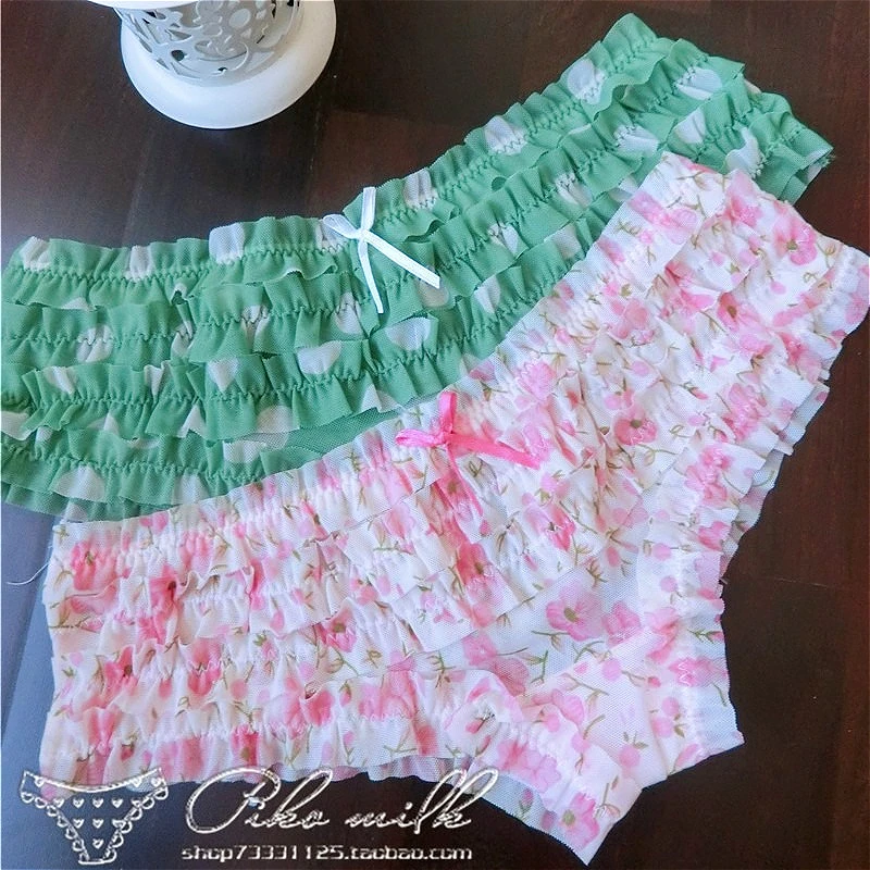 

Sweet Cake Layer Girls Sexy Panties Lace Mesh Low Waist Femme Lingerie Cute Women's Underwear Student Briefs Young Трусы Женские