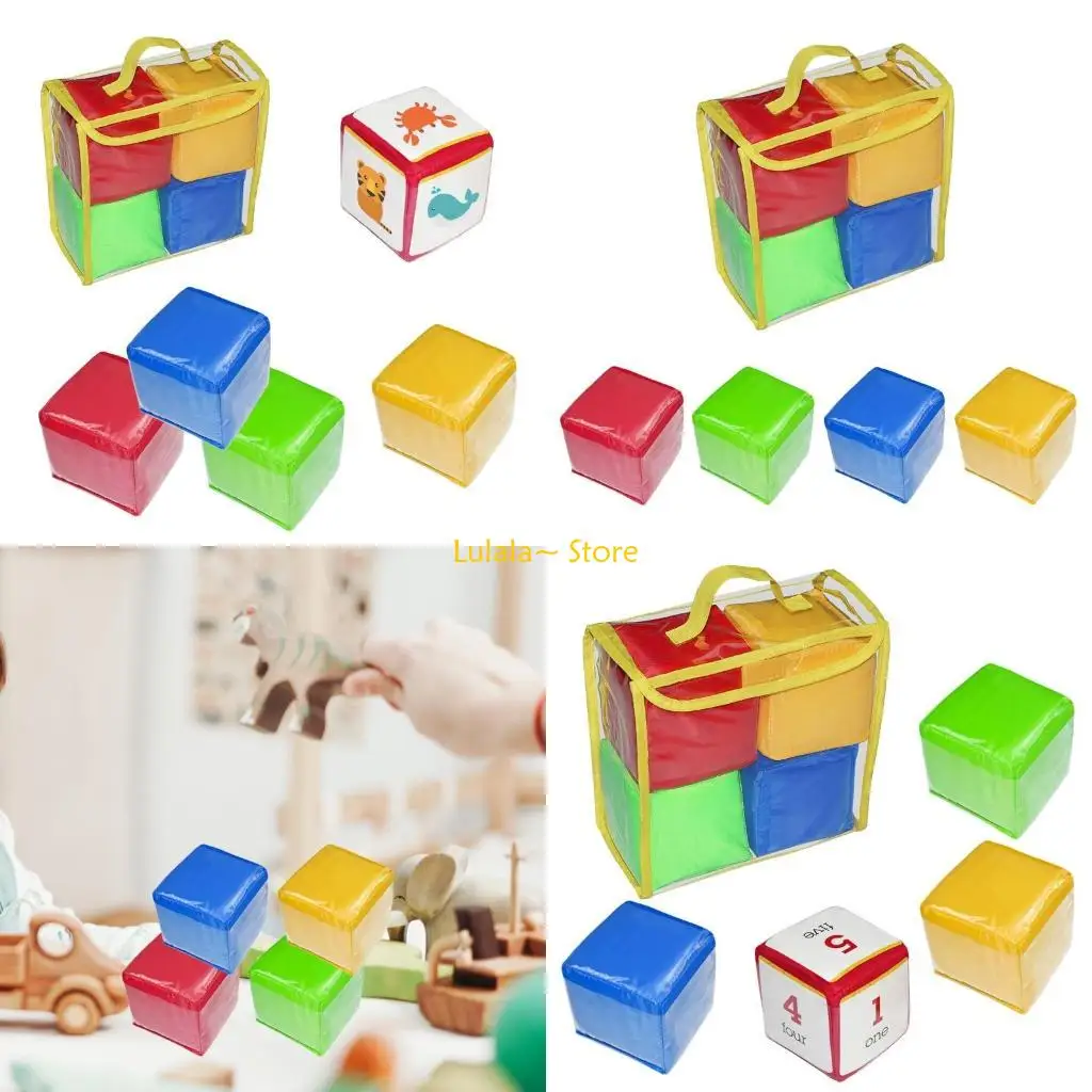 

Y4QA стол для игр, игрушка для мозга, 4 предмета, портативная многофункциональная настольная игра, 4 мягких игровых кубика, для