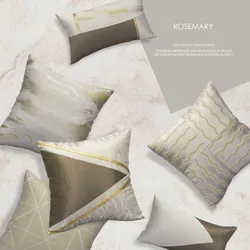 Modern Minimalist Beige-Coffee Sofa Cushion Cover Pillow Case Luxury Waist Pillow Cover 50x30