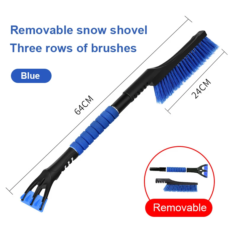 Car Snow Shovel Brush 5-Inch Detachable Comfortable Foam Handle  Scraper Snow Brush Combination Of Ice Shovel And Snow Brush