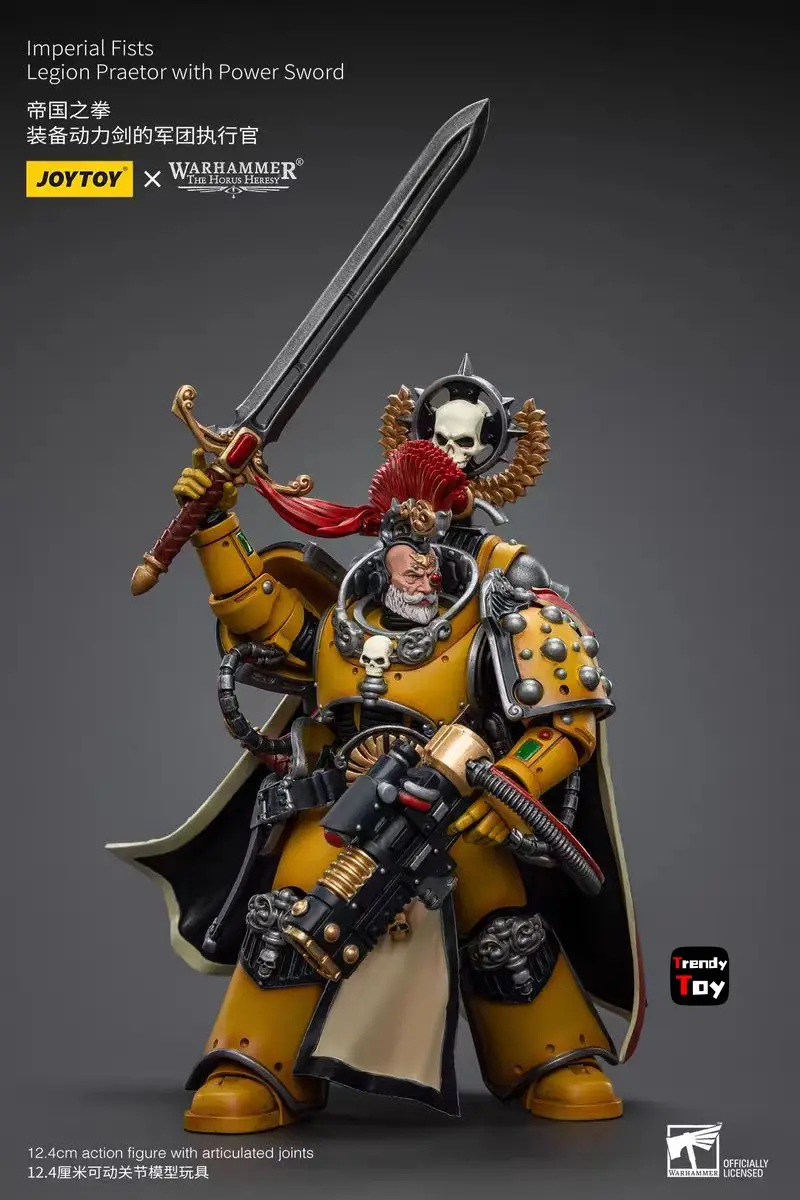 【JOYTOY】Warhammer 40K Lmperial Fists Fafnir Annann Legioen Praetor met Power Sword 1/18 Action Figure Model
