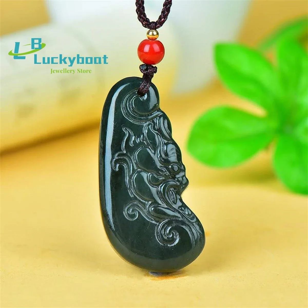 

Кулон из натурального нефрита Хотан с девятихвостой лисой, простой и элегантный, индивидуальный, изысканный, модный, универсальный для мужчин и женщин