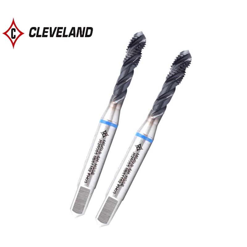 CLEVELAND HSSE-M35 With JP Spiral Fluted Tap M3 M4 M5 M6 M8 M10 M12 M14 M16 Machine Screw Thread Taps For Stainless Steel