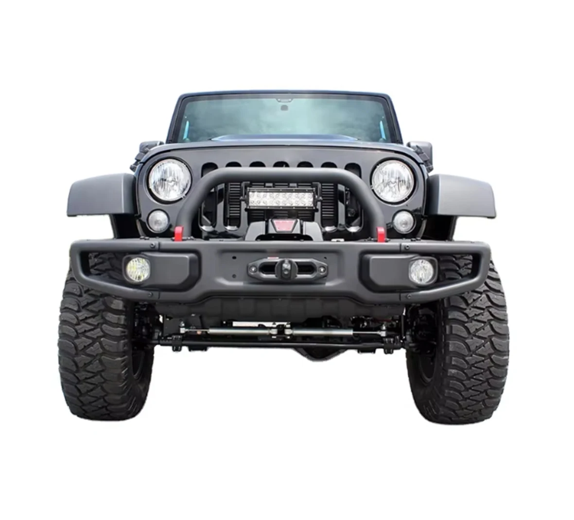 

New Maiker Offroad For For JK 10th Anniversary Steel Front Bumper Guard Bull Bar 4x4 Sport Black Bolt-On