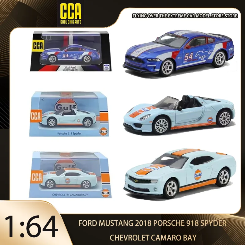 

CCA 1:64 Ford Mustang 2018 Porsche 918 SPYDER Chevrolet Camaro Bay Alloy Premium Diecast Vehicle Model Toys, Ship Now