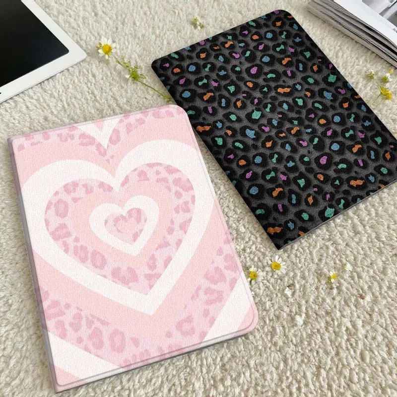 

Pink Leopard Heart Pattern Gift Tablet Case For Xiaomi Redmi Mini Pad SE K 2 4 5 6 7 8 2023 2025 11 8.8 11.2 10.1 Pro
