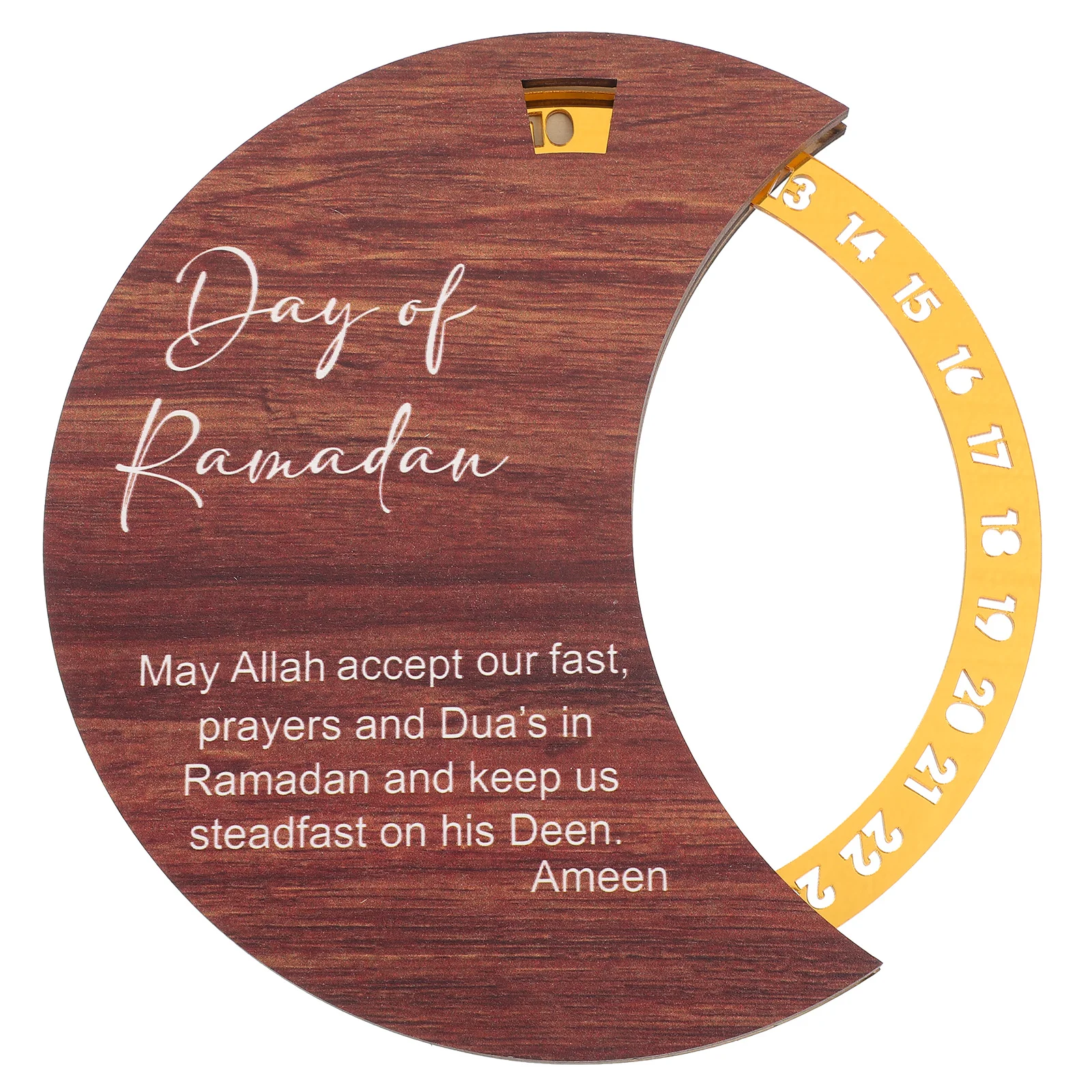 

Wooden Ramadan Countdown Calendar Eid Mubarak Advent Calendar for Party Gift Home Office Desktop Decoration Ramadan Ornament