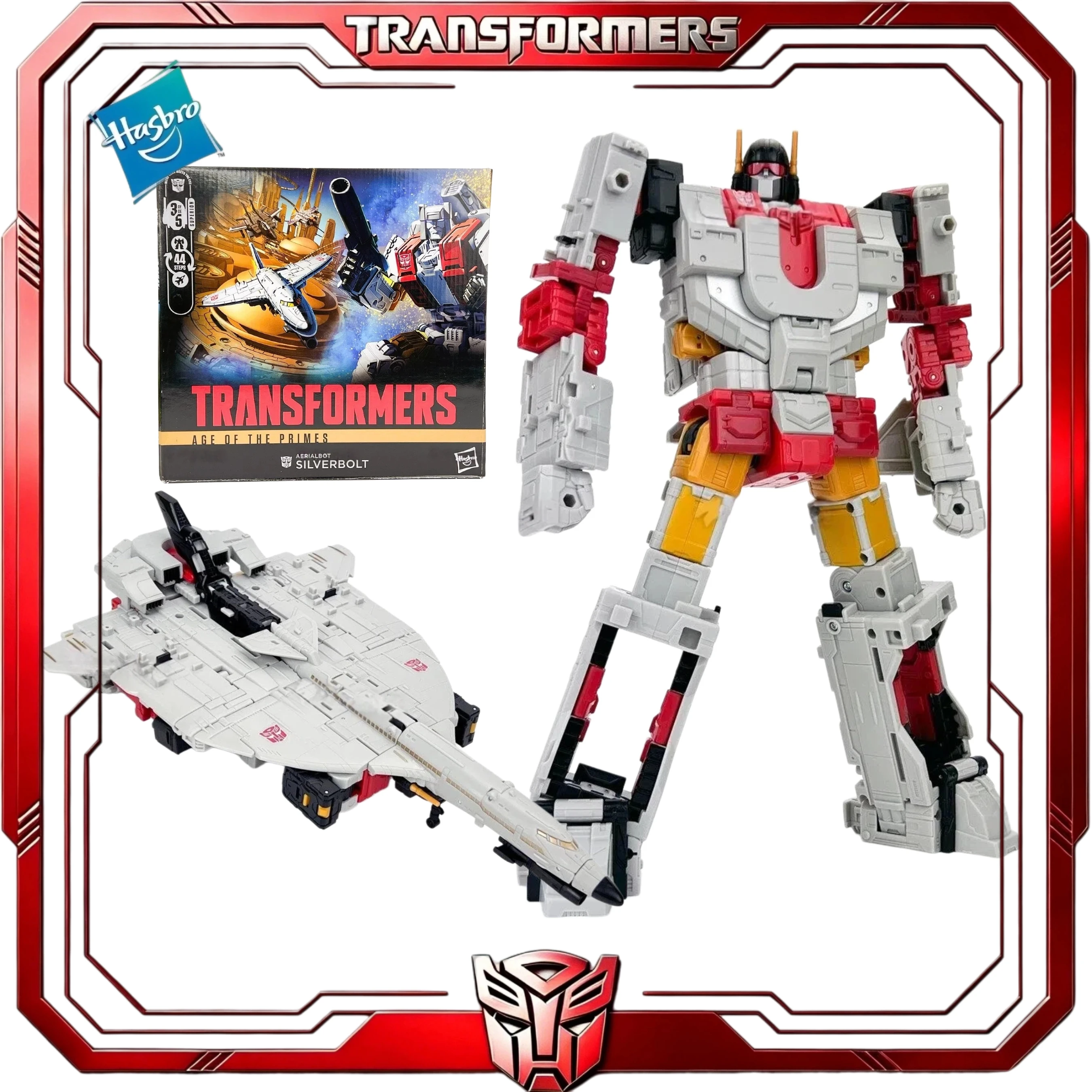 In Stock Transformers Age of the Primes Silverbolt Hasbro Aerialbot Superion Jet Fighter Collectible Action Figure Gift For Fans