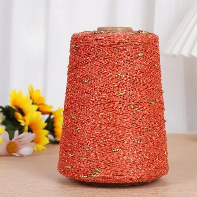 300g Colorful Dots Silk Shiny Cashmere Fine Yarn, Machine Woven and Knit Special Yarn, Crochet Needle Wool Hat Scarf Jacket Thre