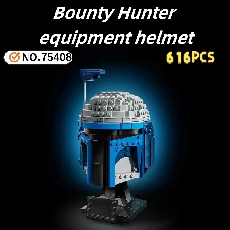 

616 pieces of Moc Space War Fett helmet model building blocks DIY assembly educational toys children's gifts
