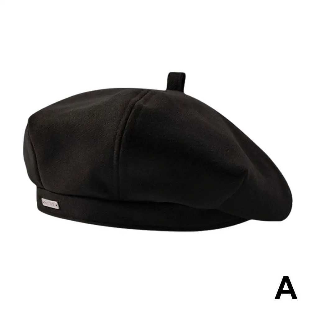 Retro Women's Beret Hat Solid Color Painter Style Elegant And Fashion Winter Berets Retro Fashionable Accessory D4A2 image 4